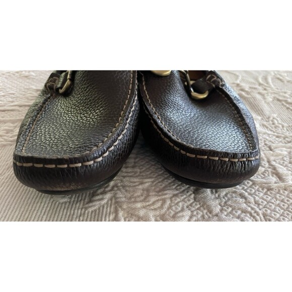 Florsheim Bit Loafers Dark Brown Pebbled Leather Drivers Shoe Mens 10.5 EEE main image 8